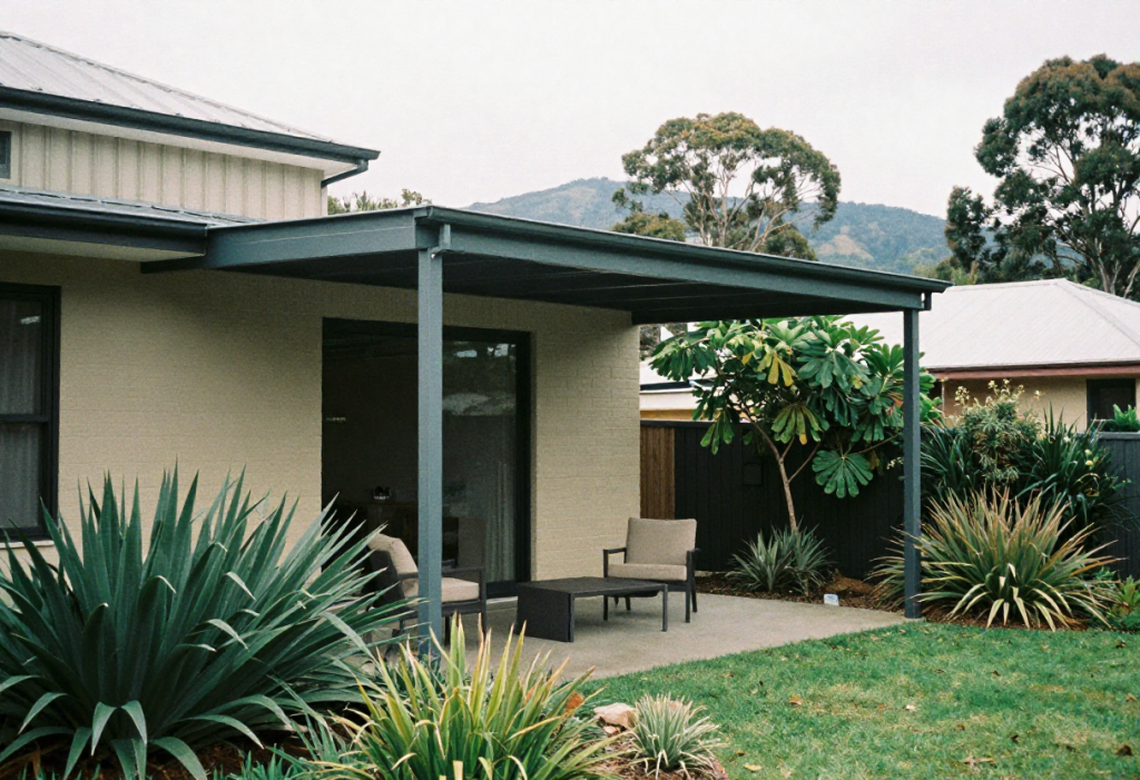 Patio Cover Installation attached to home in Hobart